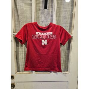 Nebraska Cornhuskers Red Athletic Style T-Shirt‎ Kids Size 6/7
